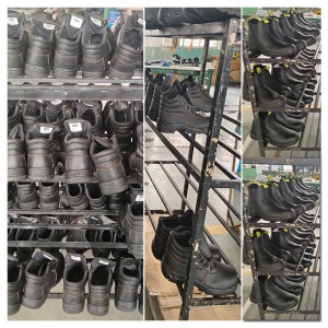 Modne crne S3 PU-potplate sigurnosne kožne cipele s vezanjem