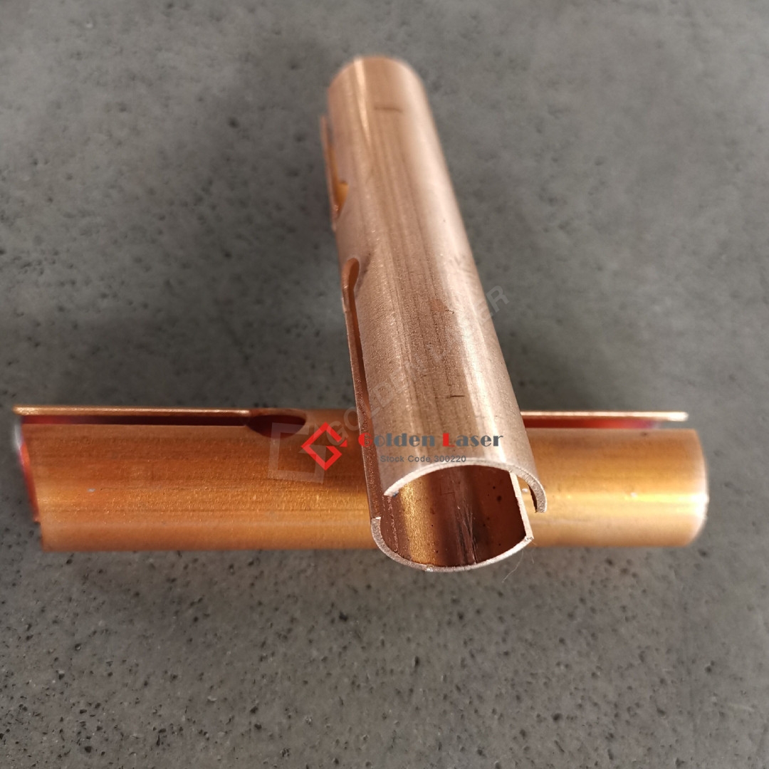 Imaxe de mostras de corte con láser de tubo de cobre de 20 mm de diámetro exterior