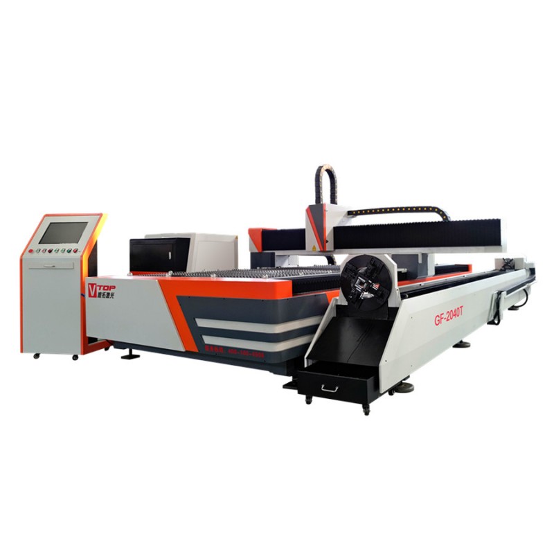3000w Dual Fungsi Serat Laser Metal Sheet Lan Tube Cutting Machine