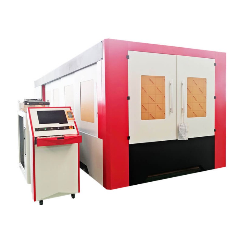 2500w Dual Table Fiber Laser Metal Sheet And Pipe Cutting Machine For Lighting Lamps