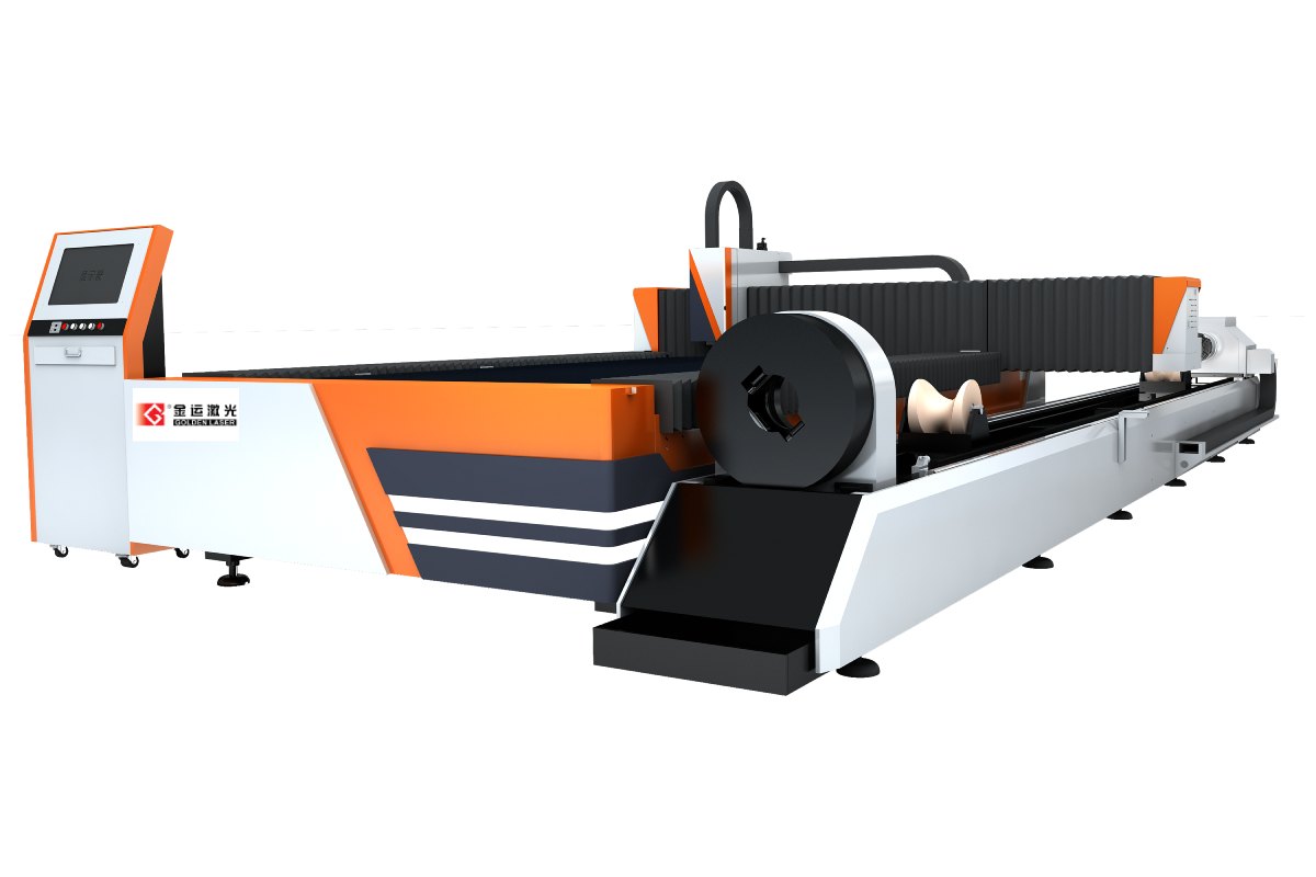 Máquina de corte a laser de fibra de tubo e chapa de metal tipo aberto
