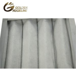 Galvanizado ŝtalo Pleat alta lofted sinteza fibro Ĉefa aero filtrilon industria filtrilo