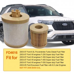 High efficiency oil fuel filter kit FD4616 FL2016 fuel oil filter for car