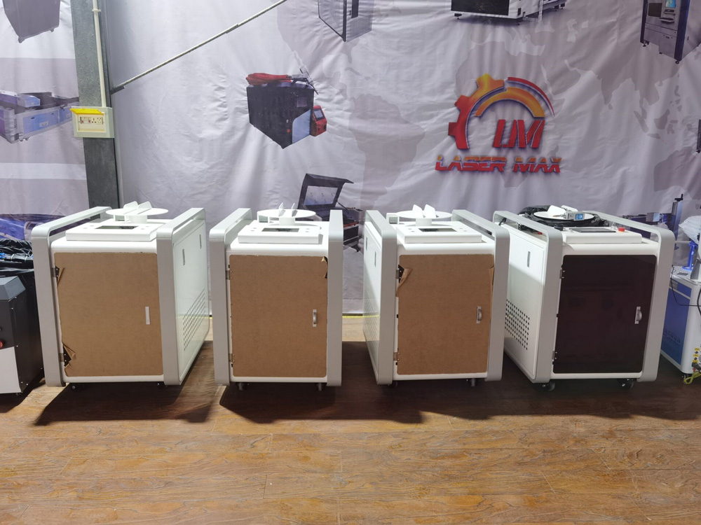 Vantaxes da máquina de soldadura láser automática de alimentación de fío manual de dobre péndulo Qilin
