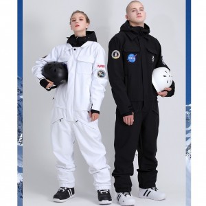 wholesale Waterproof jumpsuit unisex one-piece snow suit men women skiing snowboard suits winter
