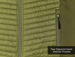 Men’s Insulated Running Warm Jacket, Thermal Hybrid Hiking Jacket