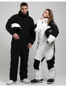 Jumpsuit i papërshkueshëm nga uji, unisex, kostum bore me një pjesë, burra, gra që bëjnë ski, kostume dimërore
