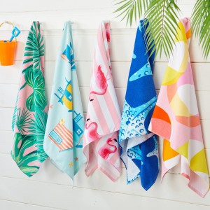 Kids & Toddler Pattern 100% Cotton Beach Towel for Bath Pool Camping Travel