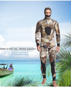 Logotipo personalizado mais grosso 5mm 7mm camuflagem masculina caça submarina ternos molhados neoprene mergulho