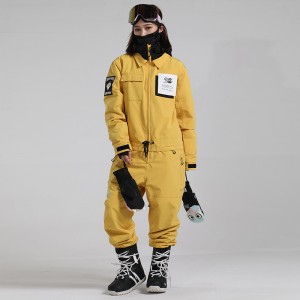Oem Waterproof Ski Suit Dewasa One Piece Snow Wear Olahraga Unisex
