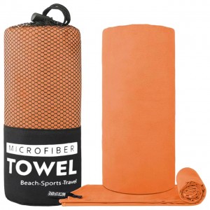 Microfiber suede printed towels bath set gym face hand beach towel