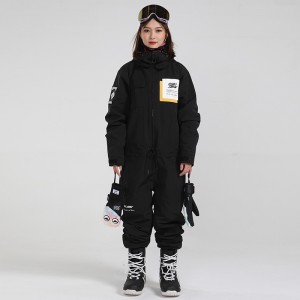 Oem Waterproof Ski Suit ຂອງຜູ້ໃຫຍ່ One Piece Snow Wear Sportswear Unisex