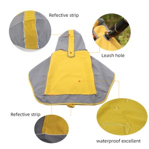 dog raincoat reflective waterproof for small medium and large dogs
