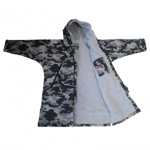 Waterproof Dry Poncho Changing Robe With Print For Beach Surf
