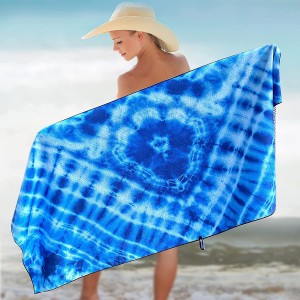 Niestandardowe logo z nadrukiem cyfrowym Szybkoschnący ręcznik plażowy z mikrofibry, bez piasku, o dużych rozmiarach