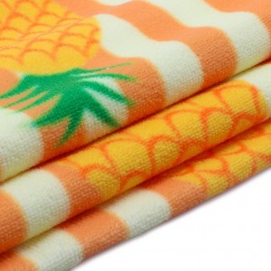 Custom Logo Quick Dry Microfiber Terry printing beach towel