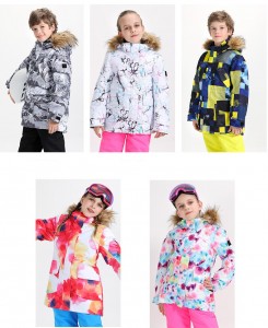 フード付き暖かい防水ジャケット子供コート服防寒着冬幼児雪スキースーツ赤ちゃんのための