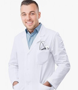 traje de jaleco branco de médico para adulto