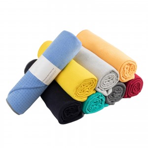 Custom Logo Sports Mat Non Slip Anti Slip Microfibre Yoga Towel With Silicone