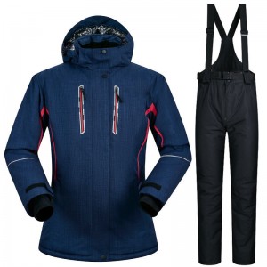 Costume de veste de ski d'hiver imperméable, veste de Snowboard et pantalon à bretelles