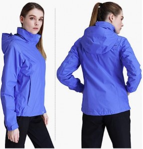 Women’s Lightweight Rain Jacket Waterproof Windbreaker Hooded Coat