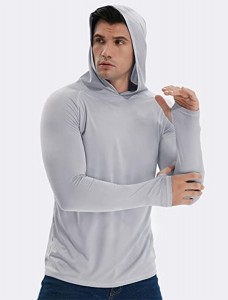 Panlalaking rash guard UPF 50+ sun protection lightweight hoodie long sleeve