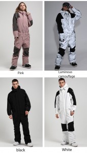ရေစိုခံ jumpsuit unisex one-piece snow suit အမျိုးသားများ နှင်းလျှောစီး အမျိုးသမီးများ ဆောင်းရာသီနှင့် လိုက်ဖက်ပါသည်။