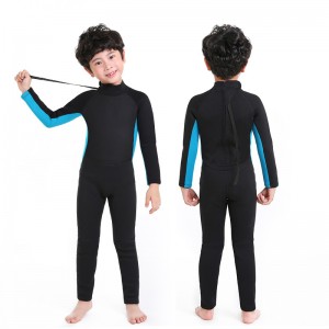2.5mm 3mm Long Sleeve Neoprene Wetsuit Soft Diving suit for Kids with Backzip
