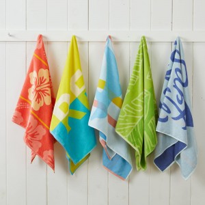 Customized Logo Printing Cotton Beach Towel para sa swimming pool