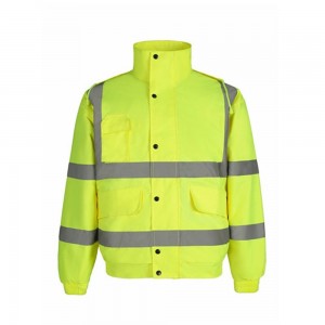custom logo waterproof high visibility reflective jacket safety work jacket