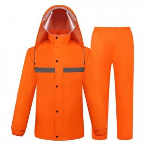 Waterproof Outdoor Reflective Raincoat Thick Hooded