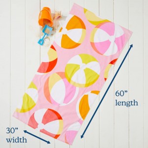 Pattern ng Mga Bata at Toddler na 100% Cotton Beach Towel para sa Bath Pool Camping Travel