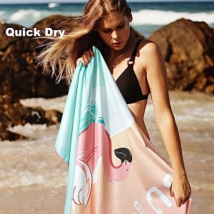Прилагођено дигитално штампање пешкир за плажу од микровлакана без песка без песка са логотипом