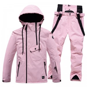 Matotoru Matai 100% Polyester Wholesale Sports Outdoor Hukarere Ski Suit koti me te tarau