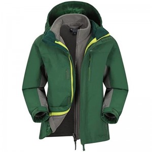 Waterproof Jacket Rainproof Hood Windproof Fleece Parka Winter Coat