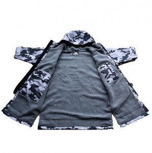 Waterproof Dry Poncho Changing Robe With Print For Beach Surf