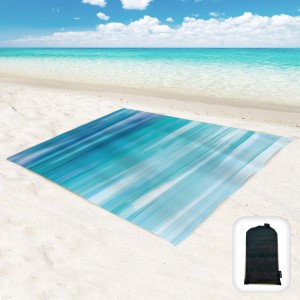 Плажна кърпа, устойчива на пясък, с преносима мрежеста чанта за пикник, къмпинг