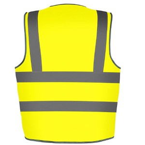 reflective vest with high visibility safety strap for road work