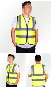 เสื้อกั๊กสะท้อนแสงเพื่อความปลอดภัย เสื้อกั๊กตาข่ายระดับ II ทัศนวิสัยสูง