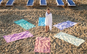 समुद्र तट बैग के साथ तुर्की समुद्र तट तौलिया, 100% कपास त्वरित सूखी रेत मुक्त