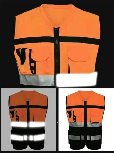 high visibility safety vest for men women with pockets zipper