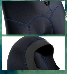 Wetsuit Lelaki，5mm Neoprena Wetsuit untuk Lelaki Kekalkan Panas dalam Air Sejuk Lengan Panjang Sehelai