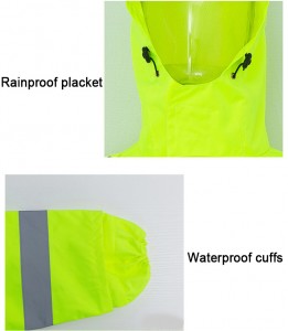 чагылдыргыч куркынычсызлык курткасы ир-атларның эш чагылдыру комплекты