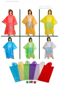 [Copy] disposable rain ponchos emergency clear family pack for adults