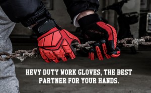 Gants de travail anti-vibrations pour hommes, gants mécaniques TPR réduisant les impacts