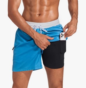 Men’s Swim Trunks Quick Dry Beach Shorts with Pockets