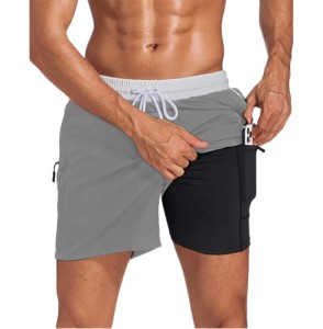 Men’s Swim Trunks Quick Dry Beach Shorts with Pockets