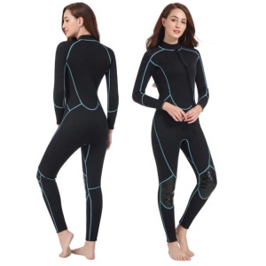 Zipper wetsuit one piece female neoprene womens