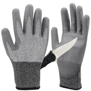 work gloves cut resistant safety seamless knit nylon