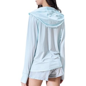 خواتین کے لیے سورج سے تحفظ کا لباس UPF 50+ UV لمبی بازو رننگ ہائیکنگ آؤٹ ڈور کارکردگی